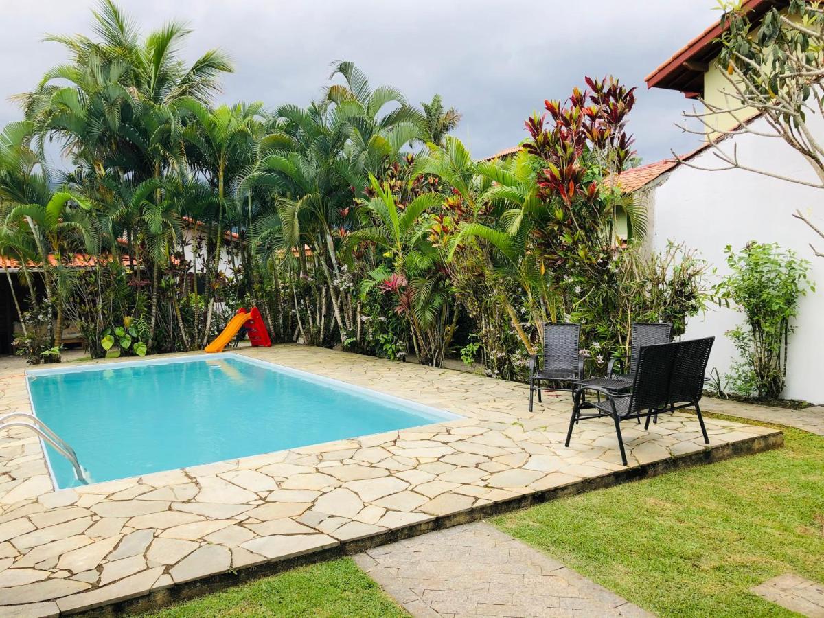 Casa De Praia Estilosa Com Piscina No Condominio-Litoral Norte Bertioga Bagian luar foto
